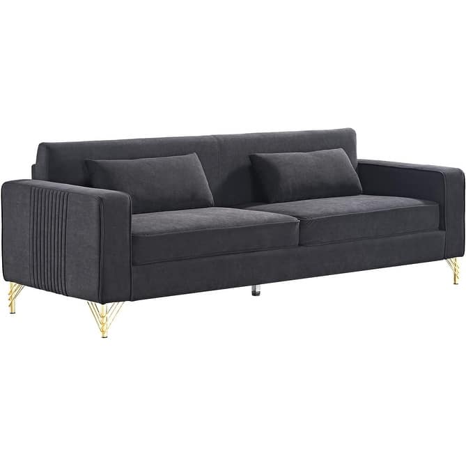 Aesthetic 85.8" Velvet Sofas for Living Room 3 Seater Couch with Classic Modern Appeal and Luxurious Soft Comfort