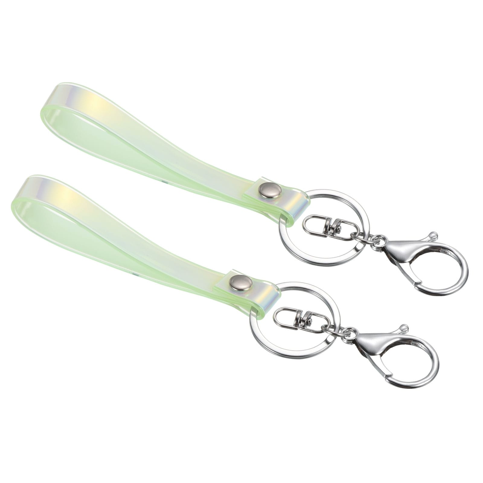 2pcs Wrist Lanyard for Keys, Wristlet Strap Keychain Silver
