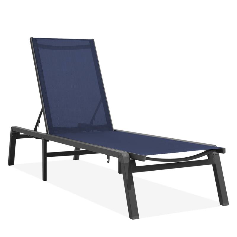 5-Position Reclining Folding Lounge Chair – Adjustable Backrest & Portable Relaxation