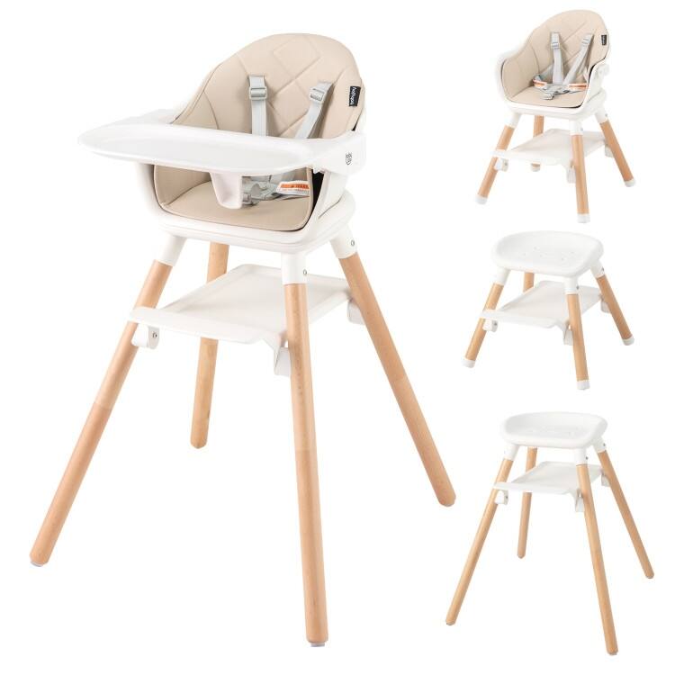 6-in-1 Baby High Chair with Removable Dishwasher and Safe Tray - 24.5" x 23" x 35.5"