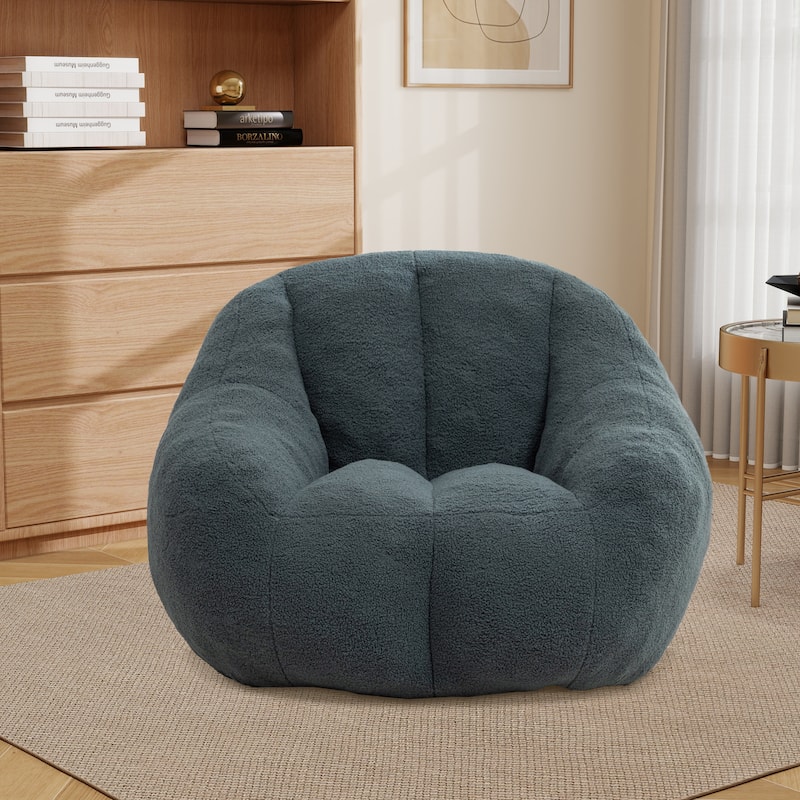 Upholstered Bean Bag Chair,Modern Lazy Floor Sofa Chair