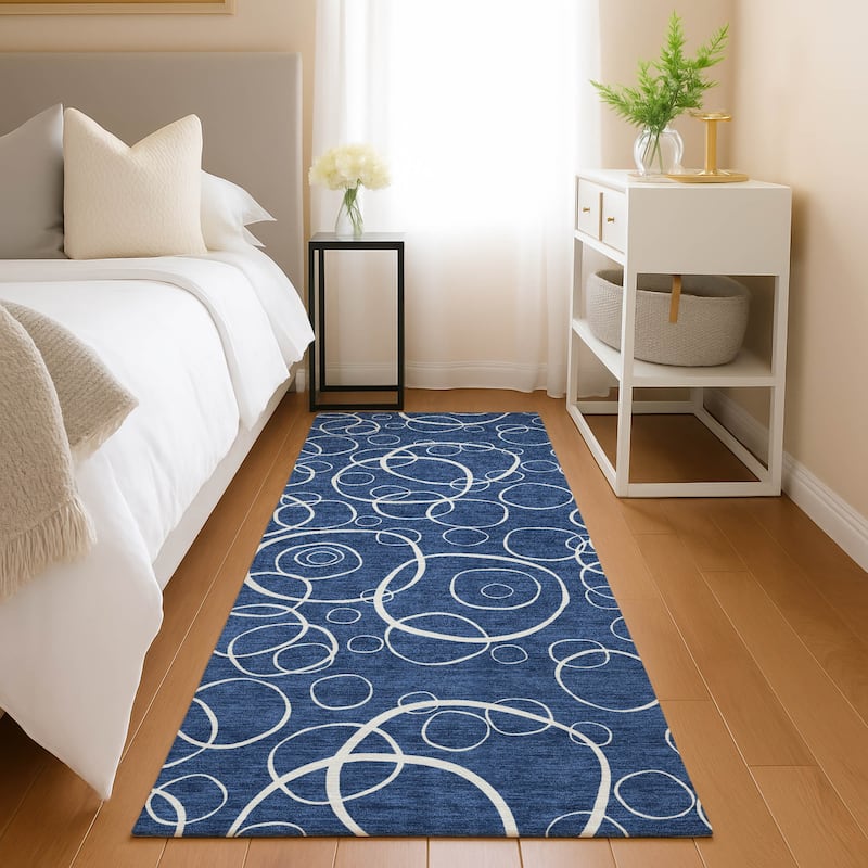 Machine Washable Indoor/ Outdoor Contemporary Nexus Chantille Rug