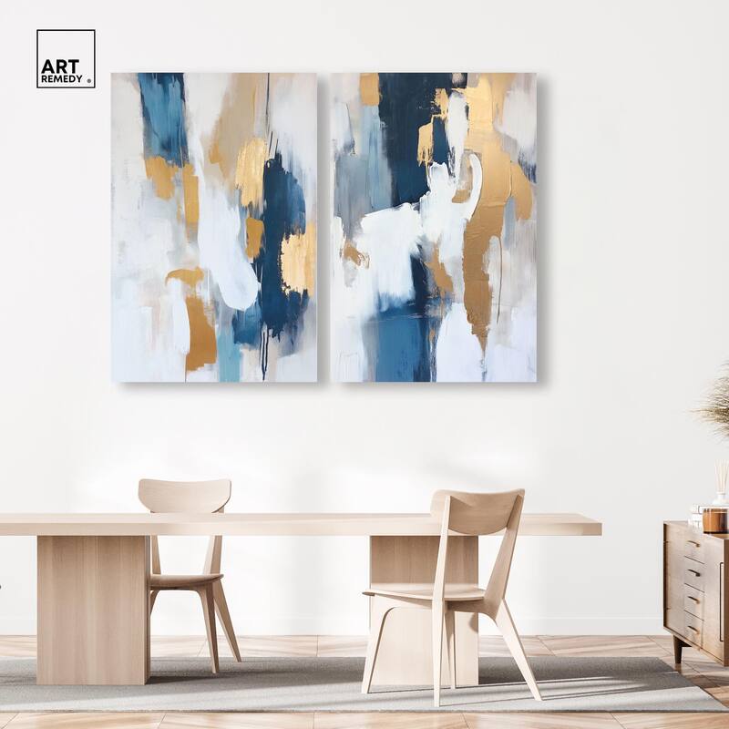 Luminous Earthson Set Canvas Set of 2 by Art Remedy, Gallery Wrapped