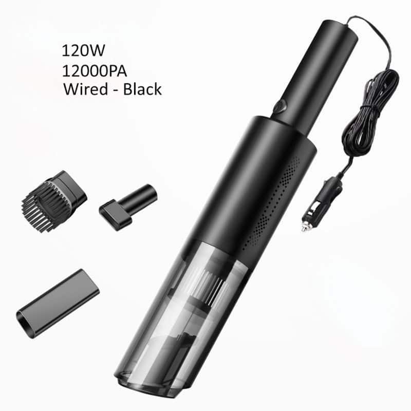 120W Cordless Handheld Vacuum Cleaner with 12000Pa Suction HEPA Filter and LED Light for Home and Car