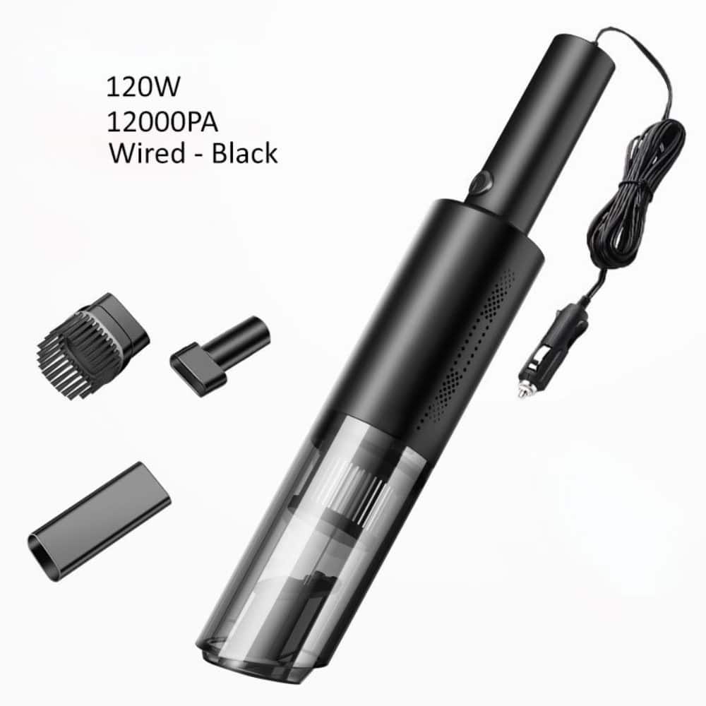 120W Cordless Handheld Vacuum Cleaner with 12000Pa Suction HEPA Filter and LED Light for Home and Car