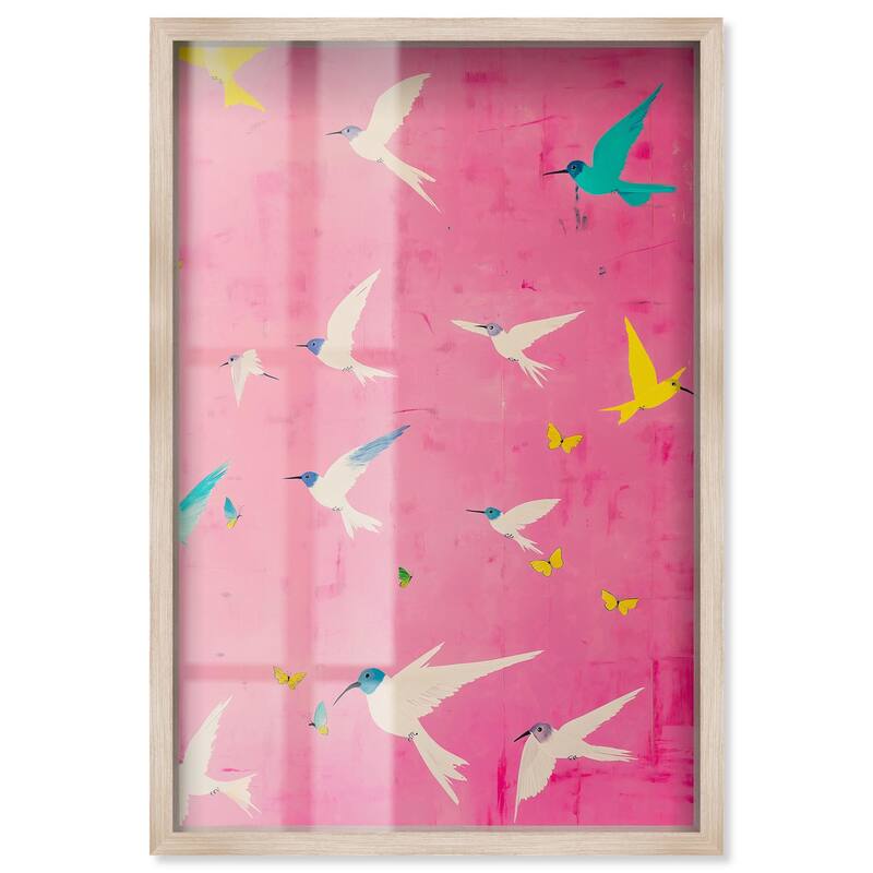 Soaring Sorbet Shadowbox by Art Remedy - Natural - 16" x 24"