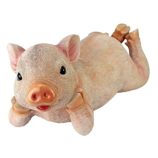 Shop 11 Lounging Baby Pig Hand Painted Outdoor Garden Statue