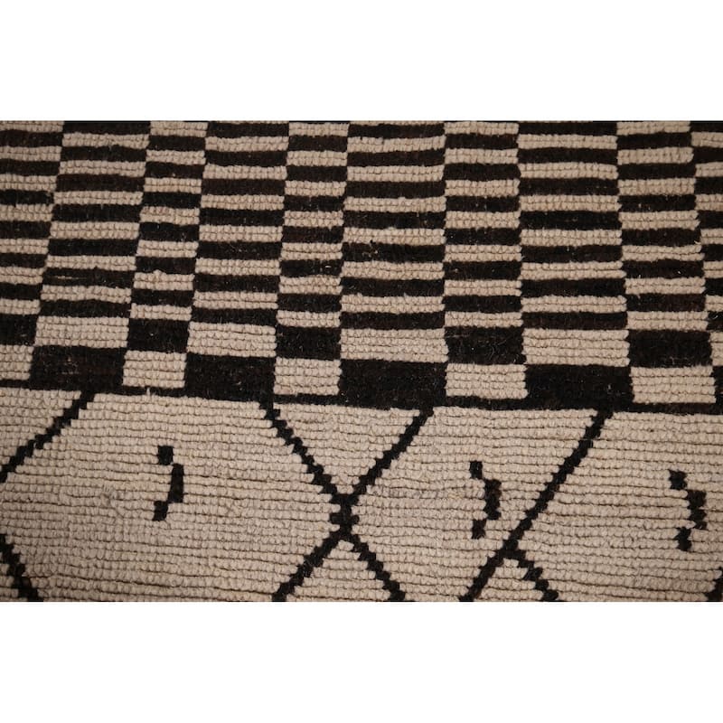 Tribal Moroccan Oriental Area Rug Handmade Wool Carpet - 7'8"x 10'2"