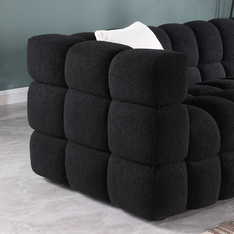 35.83" Deepth Marshmallow Boucle Sofa for Living Room
