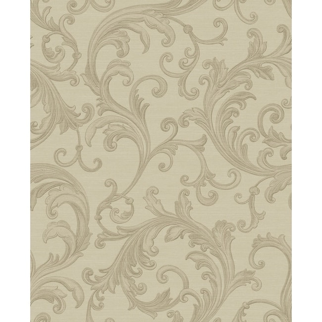 Sirpi Noemi Taupe Acanthus Wallpaper - 20.5 x 396 x 0.025