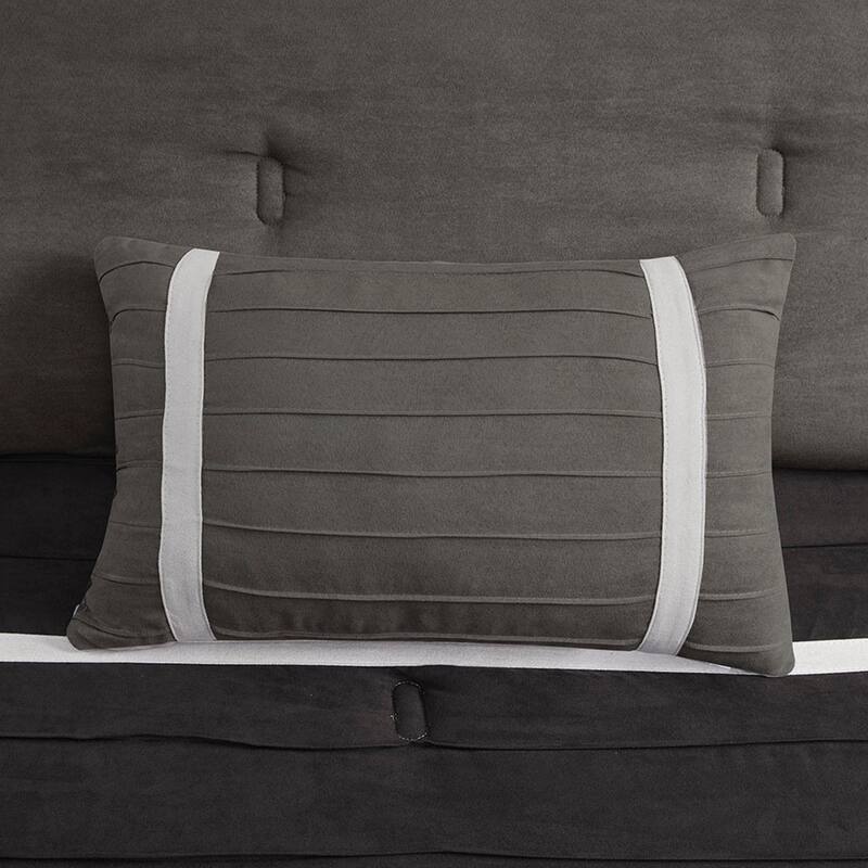 GDF Studio - Palmer 7-Piece Pieced Faux Suede Comforter Set
