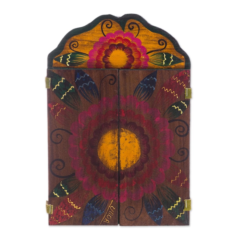Novica Handmade Tarma Nativity Wood And Ceramic Retablo
