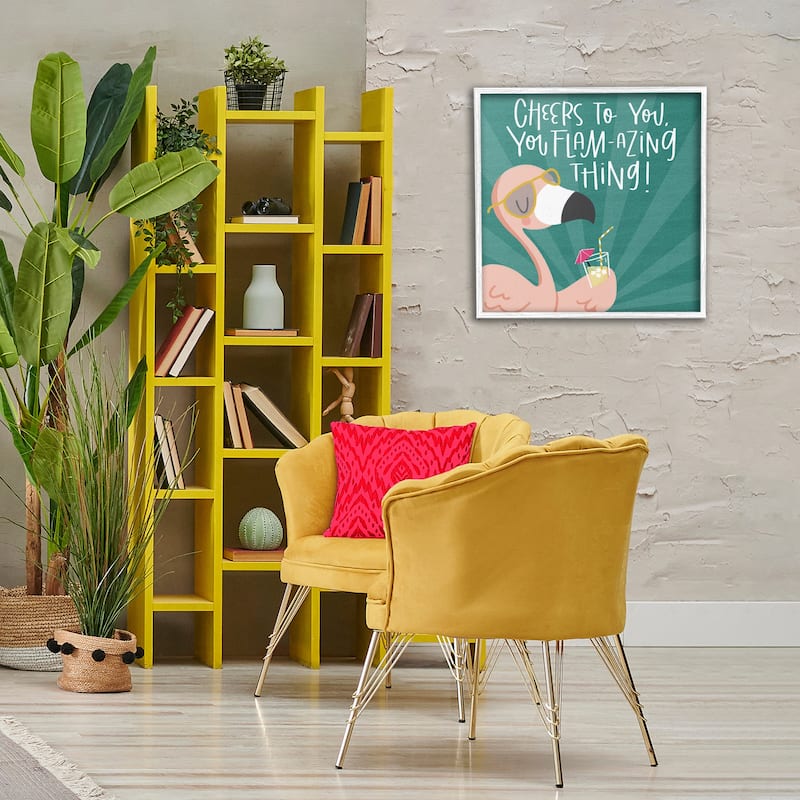 Stupell Cheers To You Flamazing Framed Giclee Art Design By Sarah Hickman
