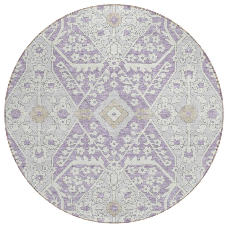 HomeRoots Floral Transitional Rectangle Outdoor Rug