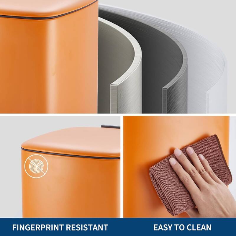 8 Gallon Step-On Kitchen Trash Can, Garbage Can for Home Office Bedroom