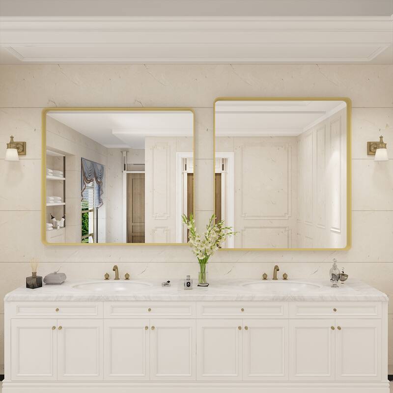 Aluminum alloy Framed Tempered Glass Wall Bathroom Vanity Mirror