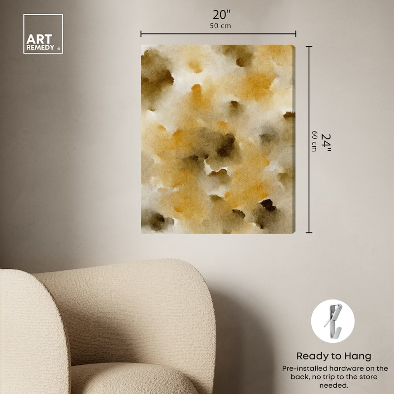 Art Remedy Granola Chocolate Chips Gallery Wrapped Watercolor Boho Abstracts