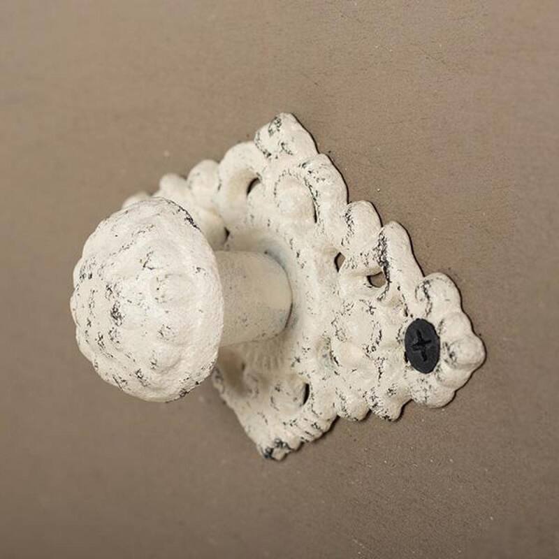 Rustic Cream Cast Iron Drawer Knob