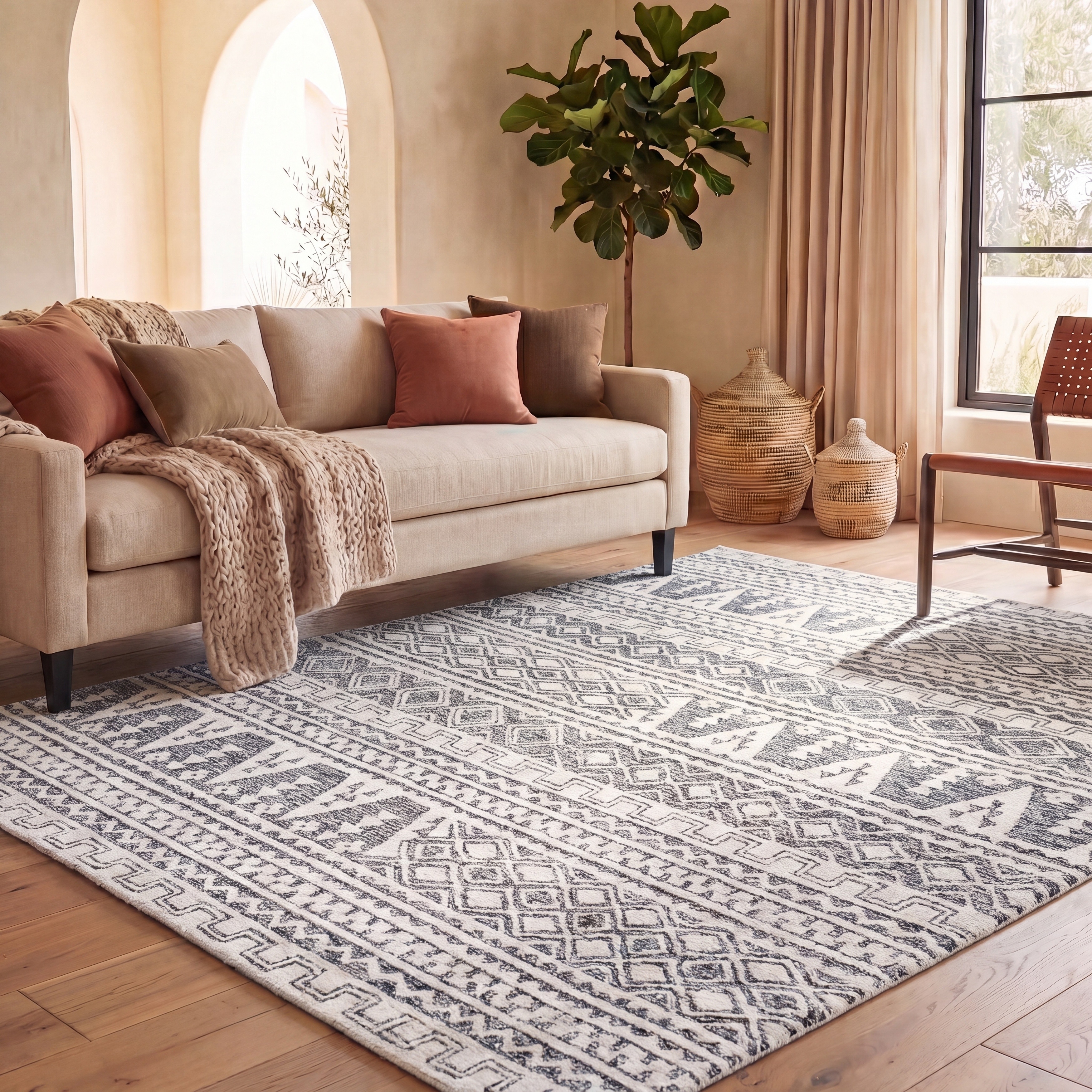SAFAVIEH Handmade Abstract Bionda Modern Wool Rug