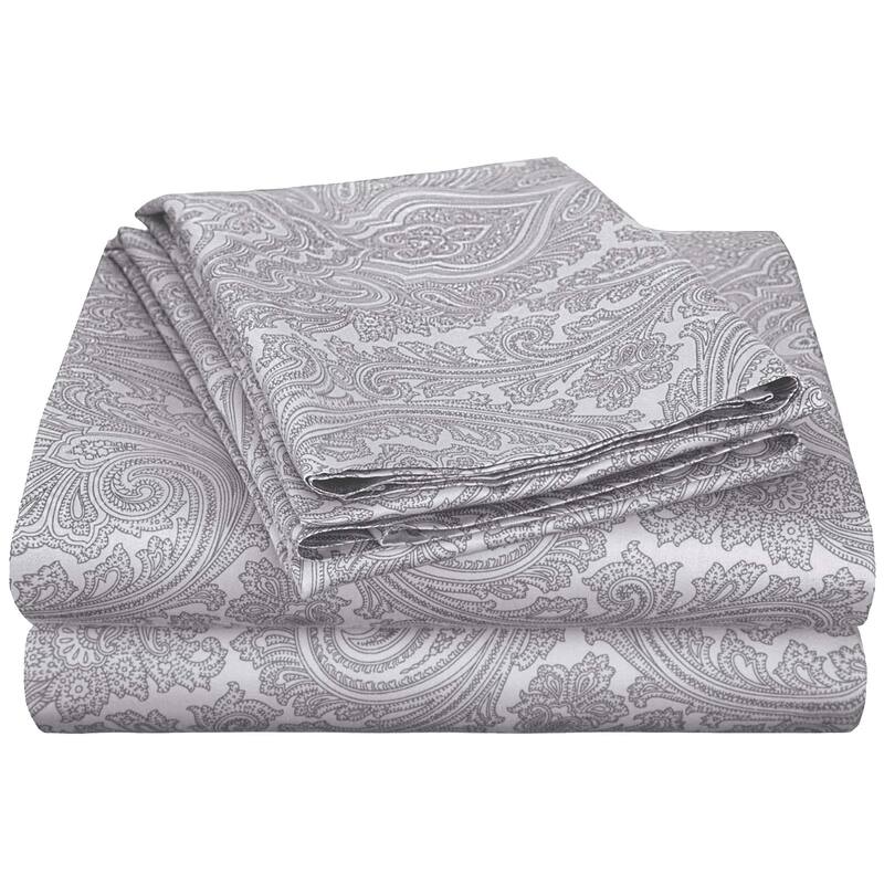 Superior Italian Paisley Cotton Blend 600 Thread Count Bed Sheet Set