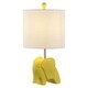 preview thumbnail 2 of 30, Harlow 17.5" Eclectic Southwestern Resin/Iron Elephant LED Kids Table Lamp, by JONATHAN Y Yellow