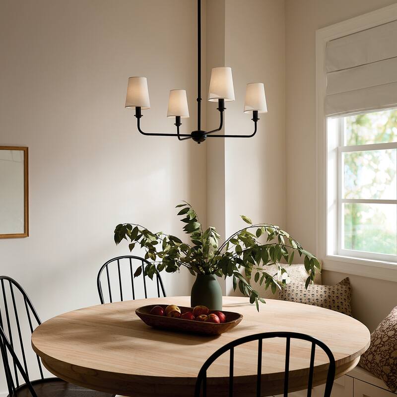 Kichler Lighting Pallas 4-Light Black Chandelier - 25 in