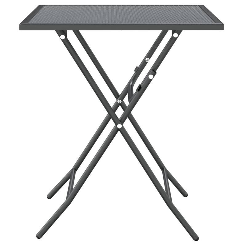 Zofi Outdoor Dining Breakfast Bistro Table, Foldable Mesh Top, Gray