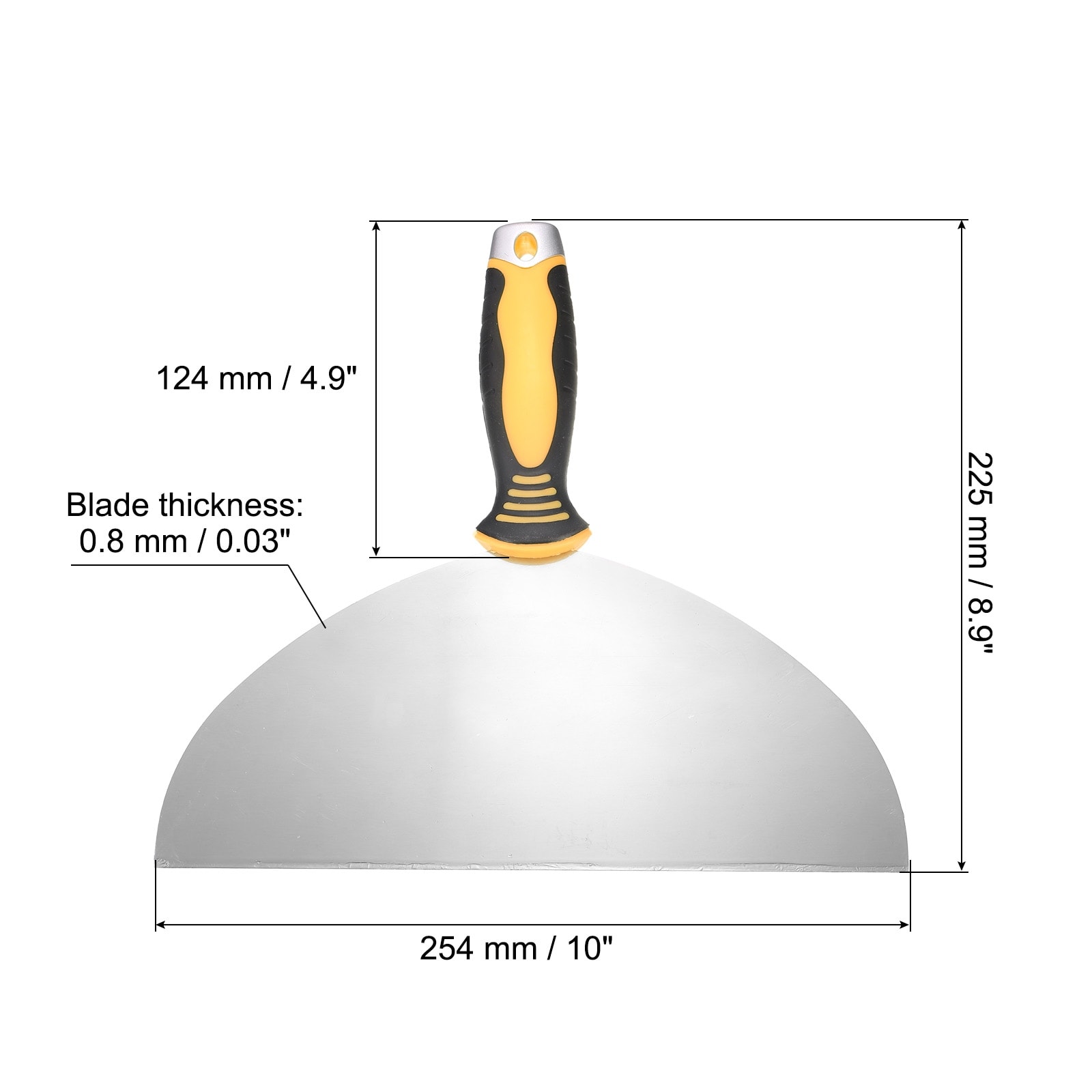 Putty Knife High Carbon Steel Paint Scraper Flexible Drywall Repair Mud Knife for Removing Cement Wallpaper Mud Adhesive Taping