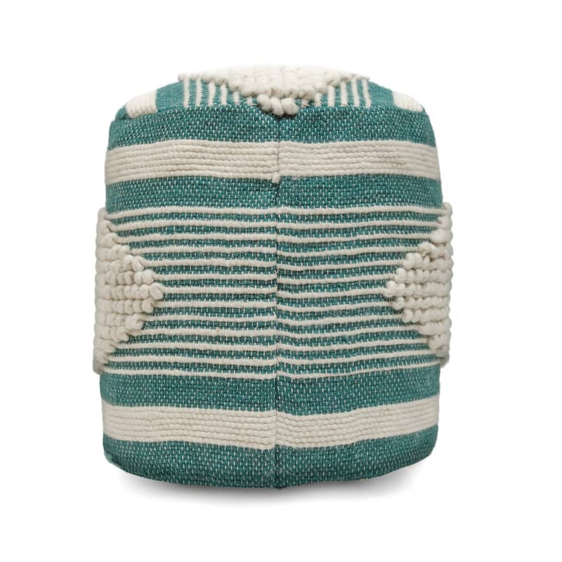 Diamond Handcrafted Fabric Cylindrical Pouf