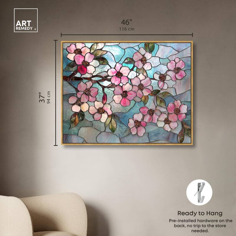 Shimmering Spring Blossoms II Canvas by Art Remedy