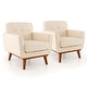preview thumbnail 20 of 18, Costway Modern Accent Chair Upholstered Linen Fabric Armchair with - See Details
