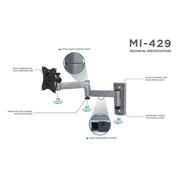 Shop Mount It Rv Tv Mount Lockable Full Motion Tv Wall Mount