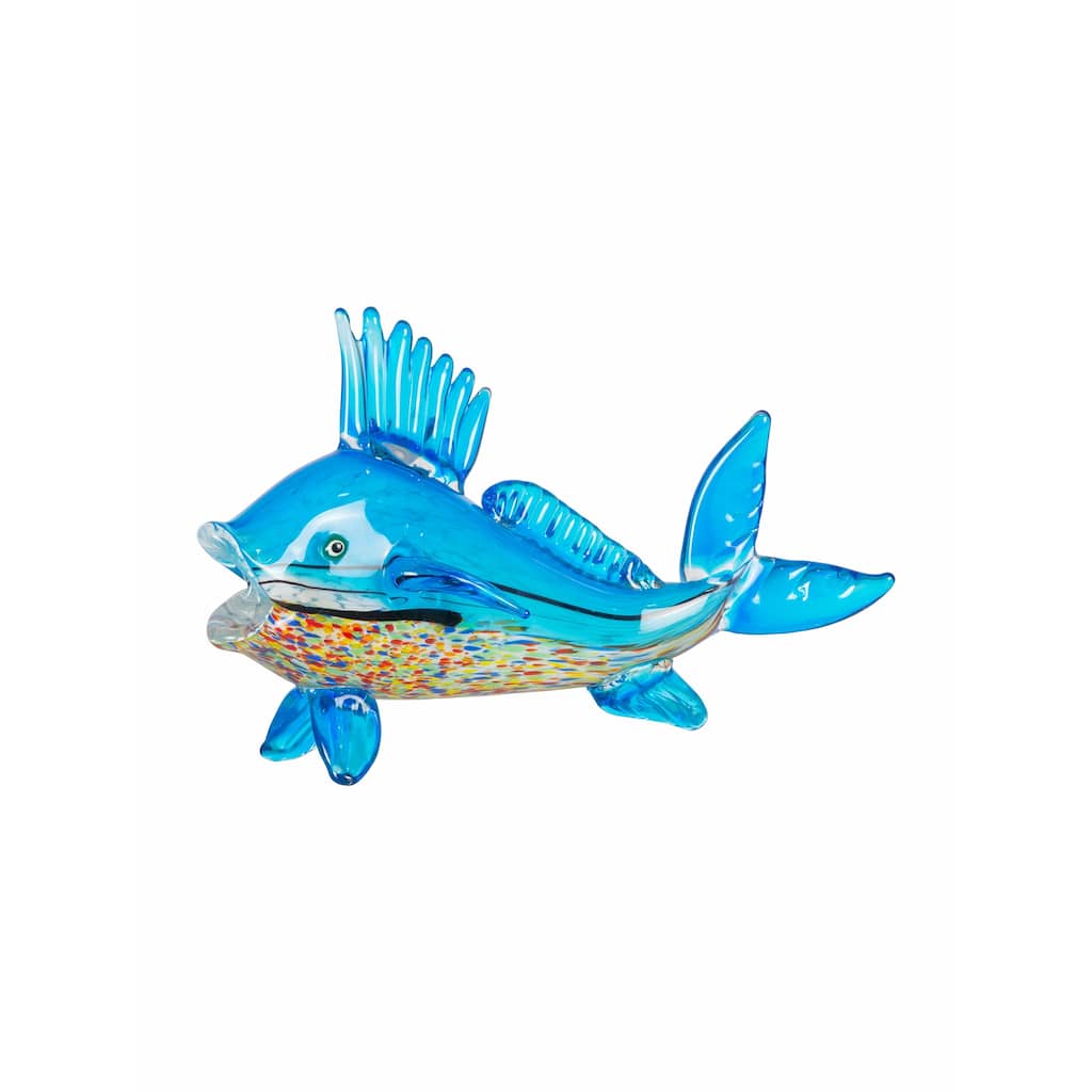 11.5 IN Tall Coronado Handcrafted Art Glass Fish Figurine