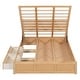 preview thumbnail 5 of 10, Queen Size Wood Platform Bed with Underneath Storage and 2-Drawers, Wood Color