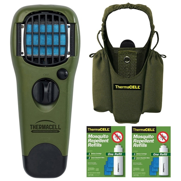 ThermaCELL Camper's Kit : Mosquito Repellent Appliance Olive, Holster, 2 Refills