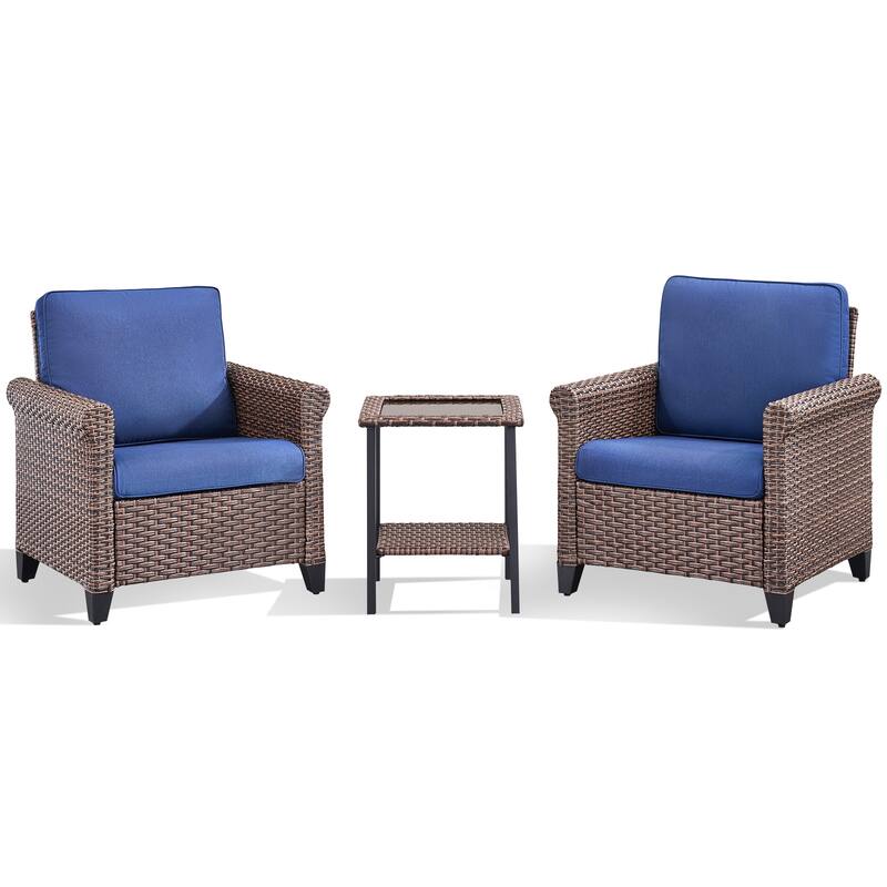 Pocassy Outdoor Sofa Swivel Chairs Patio Chair Funiture Set