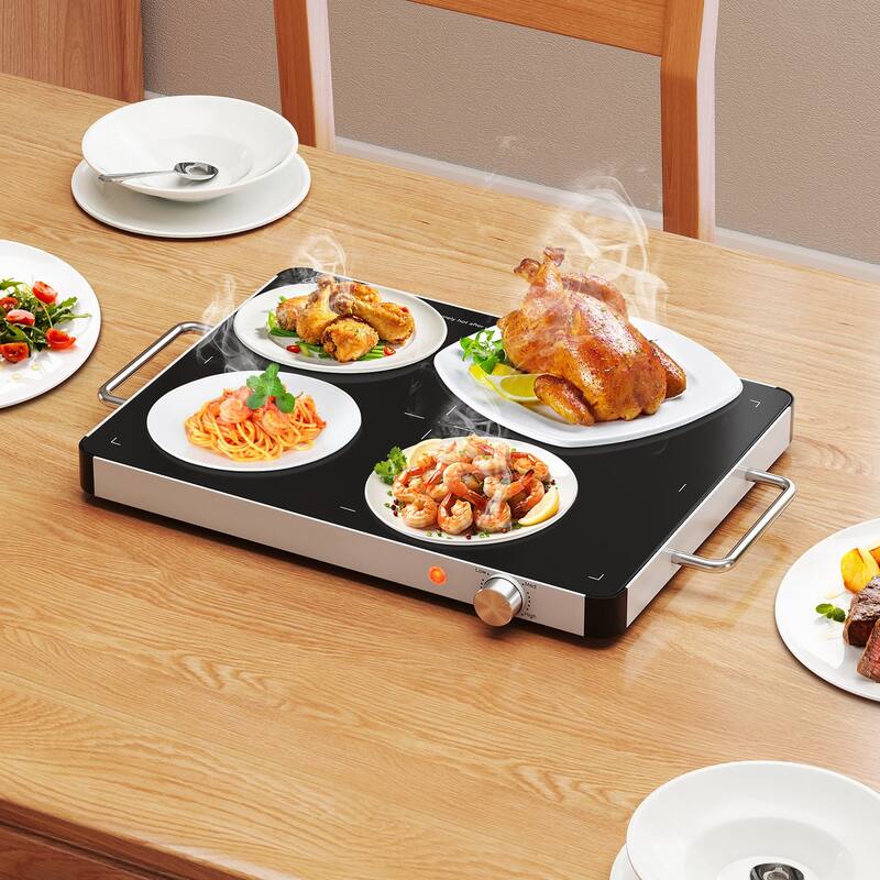 Electric Warming Tray Food Warmer with Adjustable Temperature Control - Multi