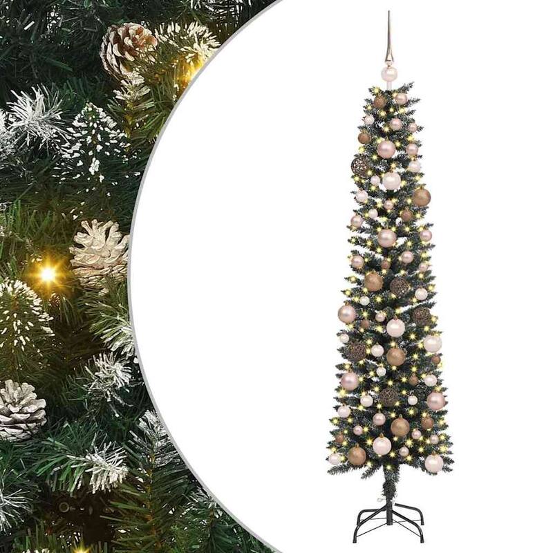 vidaXL ArtificialChristmasTree Green 50.5 x 50.5 x 180 cm PVC - 70.9