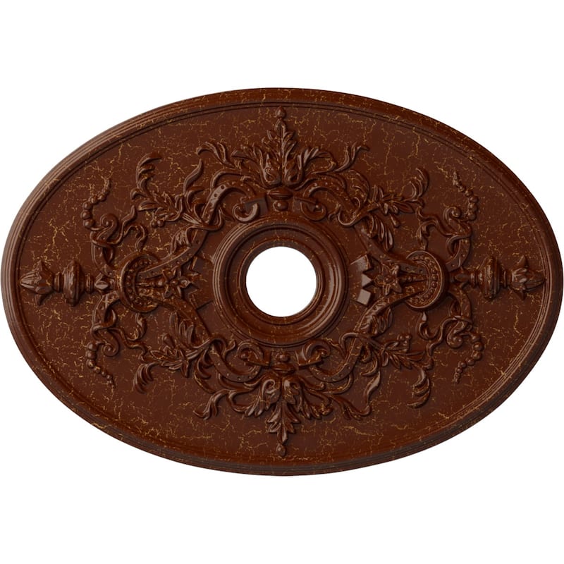 30 3/4"W x 21/14"H x 3 7/8"ID x 1 5/8"P Alexa Ceiling Medallion