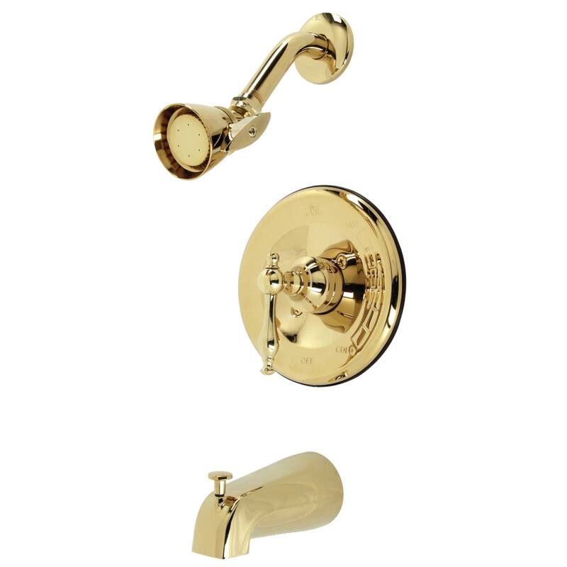 Kingston Brass Tub and Shower Trim Package with 1.8 GPM Multi Function - Polished Brass
