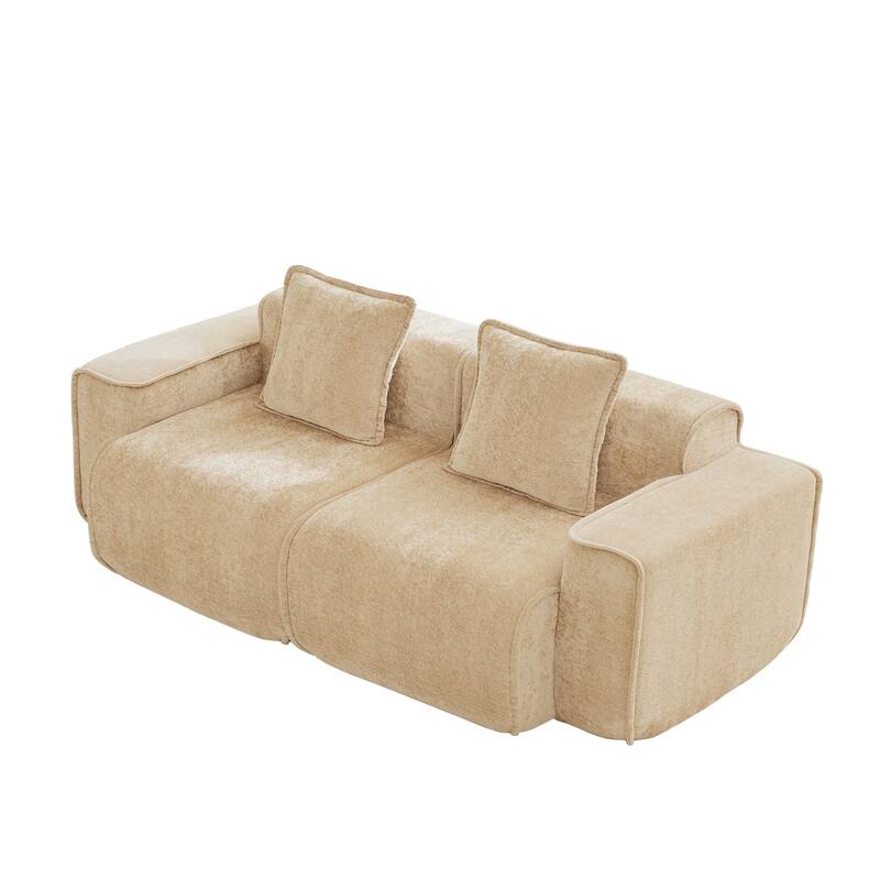 78.74" Velvet Loveseat Sofa Couch, 2-Seater Modern Modular Sofa