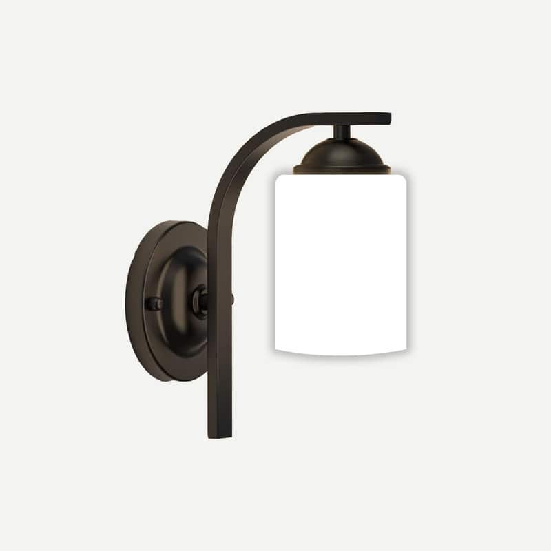 2 Pack light fixtures matte black wall lights glass, metal bathroom sconces
