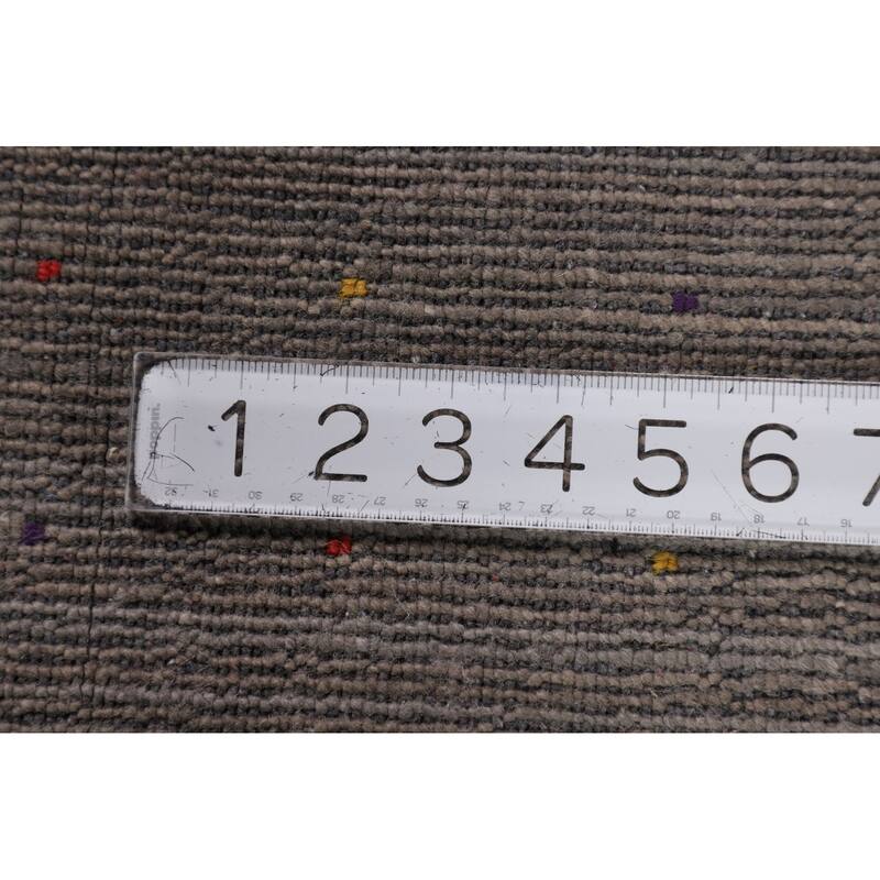 Earth Tone Gabbeh Indian Area Rug Silk Carpet - 8'0" X 9'9"