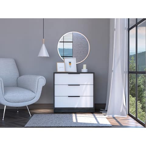 TUHOME Kaia 27-inch Wide Contemporary 3 Drawer Dresser