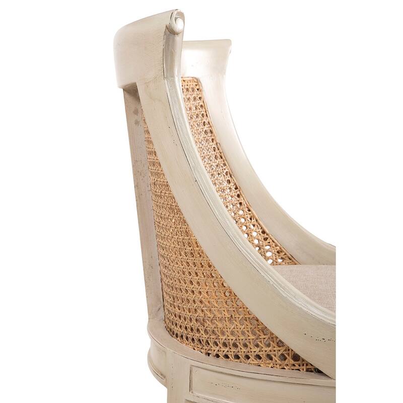Furniture Classics Wood Cream Spoonback Counter Barstool