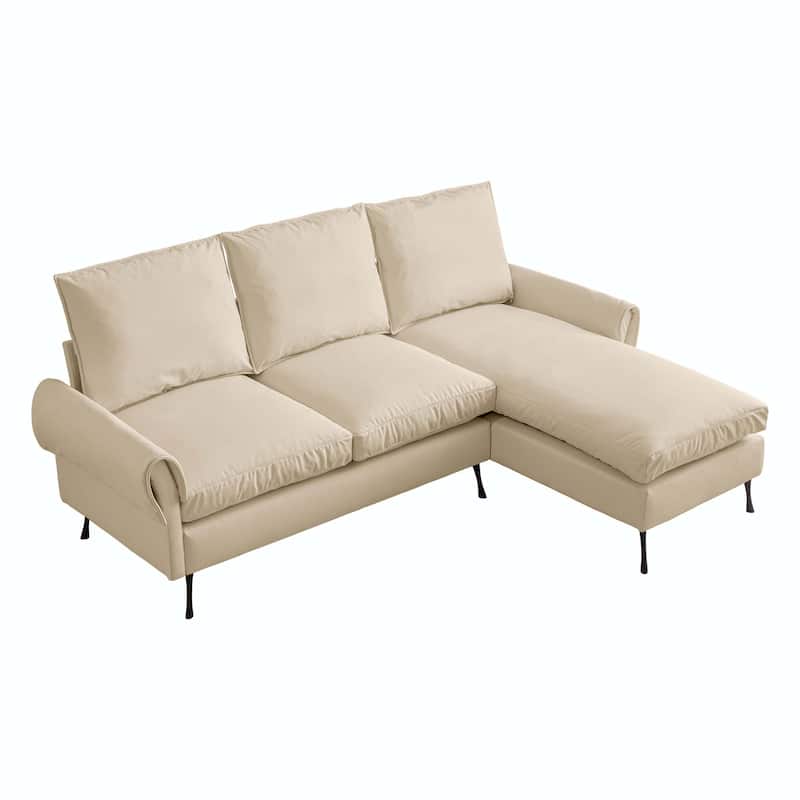 81" Technical leather L-Shaped Sofa Couch