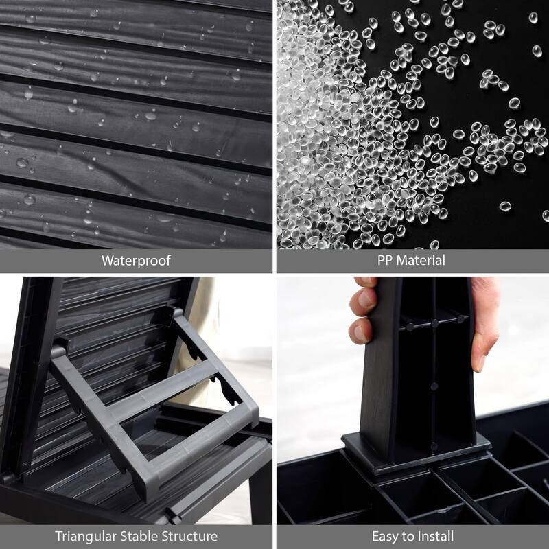 2 Sets Outdoor Patio Recliner Chaise Lounge Chair with Waterproof UV Resistant