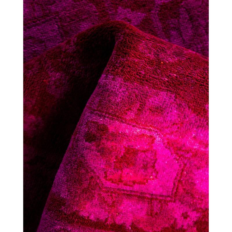 Vibrance One-of-a-Kind Hand-Knotted Runner Rug - Pink, 2' 7" x 12' 5" - 2' 7" x 12' 5"