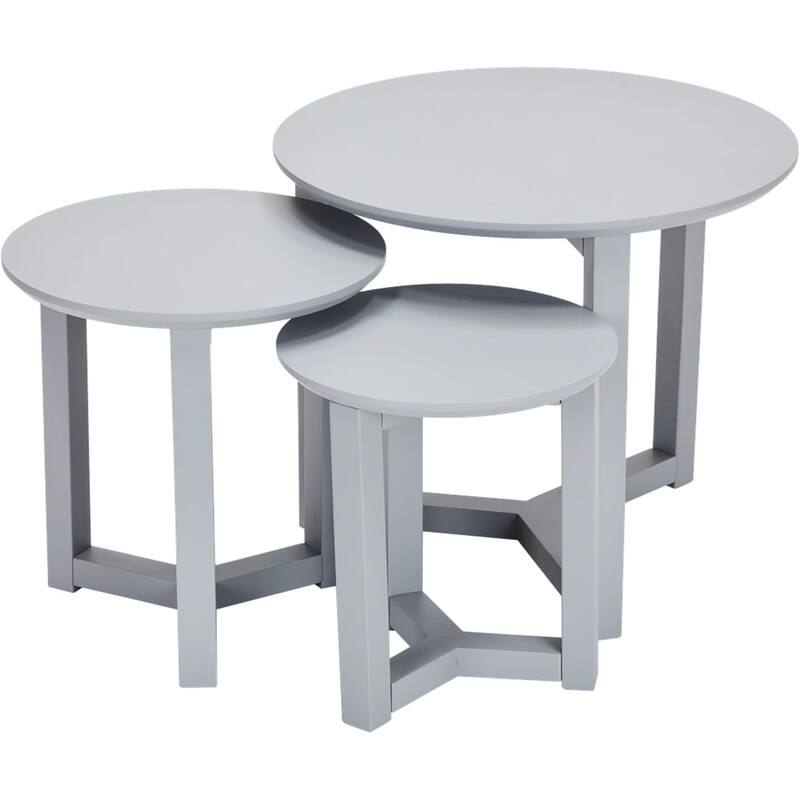 Modern Wood Nesting Tables 3 Nested Side/ End Tables (Set of 3)