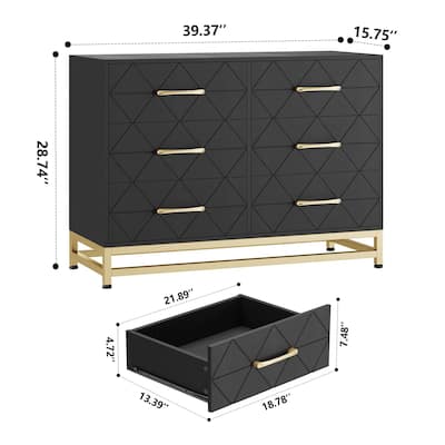 6-Drawer Dresser for Bedroom & Closet